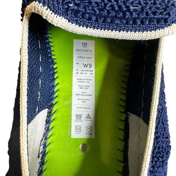 Rothy’s The Slip-On Terry fabric Sapphire sneakers - Picture 8 of 9